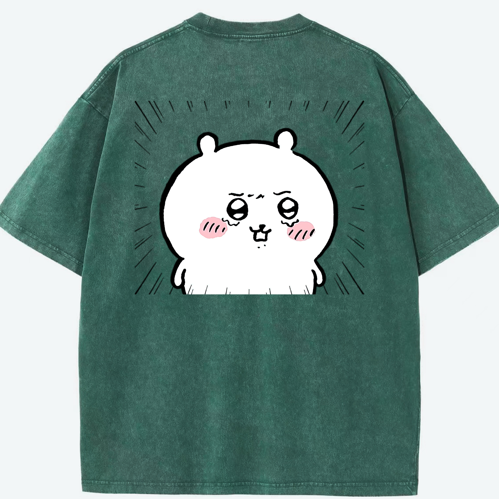 （画像用） ちいかわ ちいかわ Chii-kawa chiikawa 綿100% ヴィンテージ風 半袖Tシャツ（背面プリント）